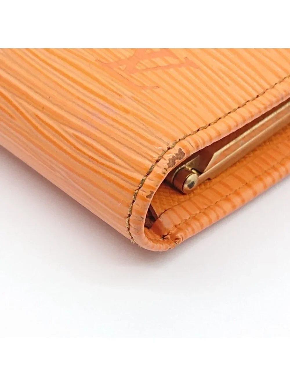 Louis Vuitton Portefeuille Viennois Folded Wallet Kiss Lock Epi Orange